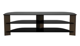 AVF Up To 75 Inch Large Glass TV Stand - Black / Walnut