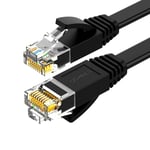 Ugreen LAN Ethernet Cat6 platt kabel, 8m - Svart