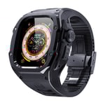 Shellbox Apple Watch Ultra 2 49mm High Brushed Metal Skal+Armband, svart