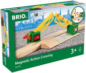 BRIO Magnetic Action Train Crossing for Kids Age 3 Years Up - Compatible with al