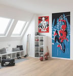 Komar Marvel Papier peint photo non tissé - Spider-Man Rooftop Rockin - Dimensions : 100 x 250 cm - Pour chambre d'enfant