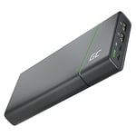 Green Cell Batterie Externe GC PowerPlay Ultra 26800mAh 128W | 4-Port Power Bank avec Charge Rapide QC USB, Power Delivery USB-C 65W | Compatible avec Laptop, MacBook, iPad, iPhone, Galaxy, Switch
