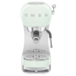 Smeg ECF02PGUK Espresso Coffee Machine with 15 Bar Pump, 1350W, Pastel Green