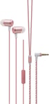 Bioxar I100 Pink In Ear Headphones with Mic ~ Noise Cancelling Stereo Headset