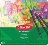 Derwent Academy Colouring Pencils, Set of 24 in Tin Box, 24 count (Pack 1) 