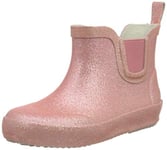 CELAVI Baby Girls Short Wellies With Glitter Rain Boot, Misty Rose, 2.5 UK Child