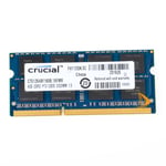 Crucial 4GB 2RX8 PC3-12800S DDR3 1600Mhz CL11 SODIMM 204Pin Laptop Memory RAM %D