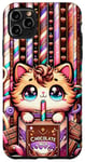 iPhone 11 Pro Max Kawaii Chocolate Milk Cat - Charming Japanese-Inspired Art Case
