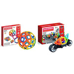 Magformers 62-piece Magnetic Building Blocks Tiles Toy. Magnetic STEM Toy With Squares & Amazing Transform Wheel Magnetic Building Blocks Toy. Makes Cars And Bikes