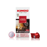 Kimbo Coffee, Espresso Napoli, 10 Capsules Compatible with Nespresso Original Machine, Medium Dark Roast, 10/13, Italian Coffee Pods, 1 x 10