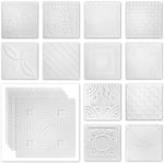 Dalles de plafond polystyrène xps blanc nombreux motifs 50x50cm paquet d'épargne no.01 à no.69: N°68, 2 m² / 8 panneaux