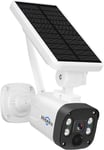 4MP Caméra de Surveillance WiFi Extérieure sans Fil Solaire Caméra IP sur Batteries Vision Nocturne en Couleur Détection PIR[J1821]