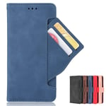 MingMing Wallet Case for Realme 7 Pro Case, Retro Style Wallet Magnetic Cover with Credit Card Slots and Flip Stand, Leather Phone Case Compatible with Realme 7 Pro, Blue