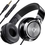 Wired Headphones with Mic&Volume Control over Ear Head Phone Cable-Foldable