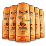 6x Loreal Elvive Extraordinary Oil Nourishing Conditioner Dry Hair 300ml