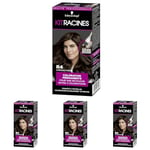 Schwarzkopf - Kit Racines - Coloration Racines Cheveux Permanente - Enrichie d’une huile nourrissante - Couverture Cheveux Blancs - Retouche entre 2 Colorations - Châtain Foncé R4 (Lot de 4)