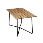 Grythyttan Stålmöbler - Bord B25A 120cm svart stativ oljad ek - Matbord utomhus