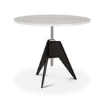 Tom Dixon - Screw Café Table, Rund toppskiva i marmor Ø90 - Vit - White - Vit - Matbord - Metall/Sten