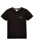 Boys, Lacoste Short Sleeve T-shirt, Black, Size 16 Years