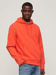 Superdry Sportswear Embossed Loose Fit Hoodie - Orange, Orange, Size L, Men