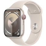 Apple Watch Series 9 GPS + Cellular 45mm Starlight Aluminium Case (S/M)