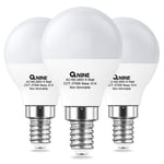 QNINE Warm White E14 LED Light Bulb, 6W (60W Equivalent), 540lm, SES Golf Ball Bulb, Small Edison Screw Bulb, 2700K, Non-Dimmable, 3-Pack