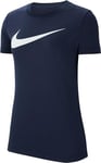 Nike T-shirt Team Club 20 pour femme, Femme, T-shirt, CW6967-451, Bleu nuit/blanc, xs