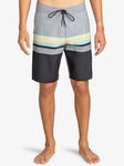 Billabong Mens All Day Stripes 20" Board Shorts - Grey, Grey, Size 36, Men
