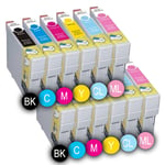 PACK 12 x ENCRES COMPATIBLES INKPRO MULTICOLORESE T0801 BK - T0804 Y FOR EPSON STYLUS PHOTO R360