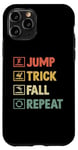 Coque pour iPhone 11 Pro Jump Trick Fall Repeat Trampoline Trampoliniste Trampoliniste Trampoline