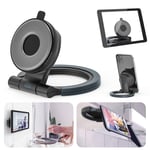 Tablet Wall Mount 2-in-1 Phone Desktop Stand Kitchen Wall Tablet Holder - Damage-free Adhesive Suction Cup Wall Dock for 4" to 12,9" iPad Tablet iPhone Phone