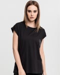 Urban Classics Ladies Extended Shoulder Tee (Svart, XS) XS Svart