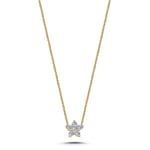 Nuran Stella Large 14 karat guld Halsband Med Diamanter 0,21 Carat W/SI
