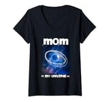 Womens MOM MY UNIVERSE COOL MOTHER'S DAY GRATITUDE V-Neck T-Shirt