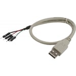 USB-A han til 4 Pin header adapter kabel - 40 cm