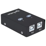 Manhattan USB-A Automatic Sharing Switch 2x USB-B Ports 480 Mbps (U