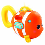 VTech Sing & Splash Fish, Bath Toy for 6 Month Olds + Sensory Bathtub Toy with Lights, Music & Sounds, Bath Time Gift for Babies & Infants 1, 2, 3 years +, English version,Orange,6.3 x 13.8 x 3.2 cm