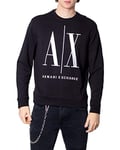 Armani Exchange Men's Icon Project Sweatshirt, Black, L UK