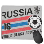 Euro 2016 Football Russia Ball Grey Customized Designs Non-Slip Rubber Base Gaming Mouse Pads for Mac,22cm×18cm， Pc, Computers. Ideal for Working Or Game