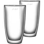 LAMART Latte Glas 2 pack, 230ml, Dubbelvägg borosilikat Glas