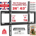TV Wall Bracket Mount slim For 26 32 36 40 50 55 60 Up to 63 Inch LCD LED PLASMA