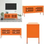 Tv-bänk orange 105x35x50 cm stål - TV-skåp - Hifi -skåp - Home & Living