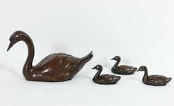 Solid Bronze  Swan  Cygnets    Steve Boss Limited Edition  New