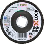 10 st Bosch X-LOCK flikslipskiva, 125 mm, K40