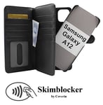 Skimblocker XL Magnet Fodral Samsung Galaxy A12 (Svart)