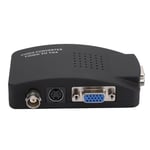 BNC S Video To VGA HD Converter Adapter For Computer PC Monitor UK EU Plug AUS
