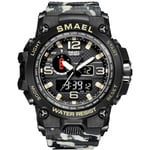 SMAEL Camo Tactical 1545D3 - Herre - 51 mm - Analog - Digitalt/Smartwatch - Mineralglas