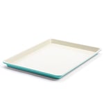 GreenLife Santé Céramique antiadhésive plateau de cuisson 47.7cm x 34.7cm , sans PFAS, va au lave-vaisselle, va au four, turquoise