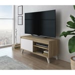 Furnix - rtv Darsi meuble tv bas 100 cm blanc