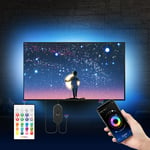 TV Backlights USB LED strip light Kit 4m for 60"-75" TV, Mirror, PC, APP Control Sync to Music, Bias Lighting, 5050 RGB Waterproof IP65 USB LED Strip Lights Compatible with Android iOS